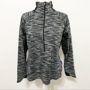 Columbia Gray & Black Half Zip Active Jacket